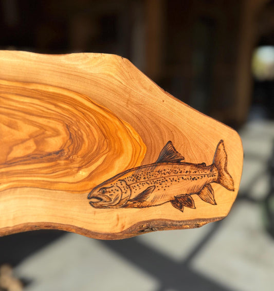 Trout serving board