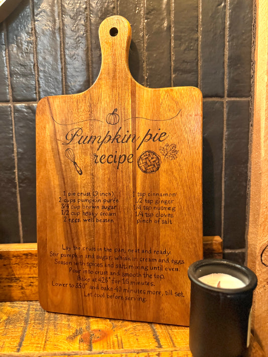 Recipe cutting board