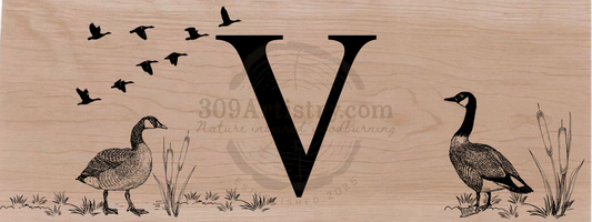 Custom letter live edge slab 18" or 24"