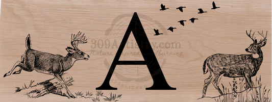 Custom letter live edge slab 18" or 24"