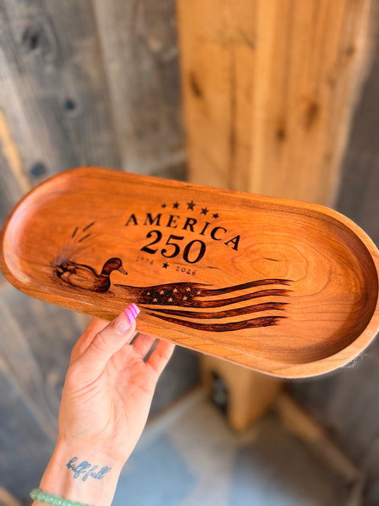 America 250 hunting-inspired tray