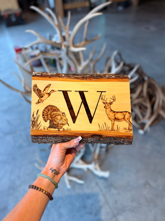 Custom letter wildlife sign
