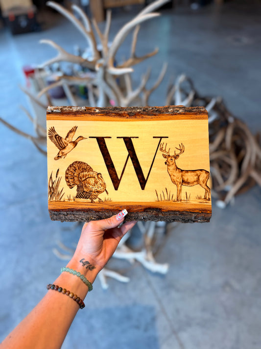 Custom letter wildlife sign