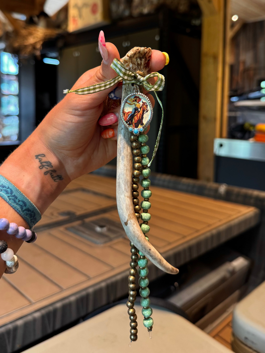 Western rearview mirror charm