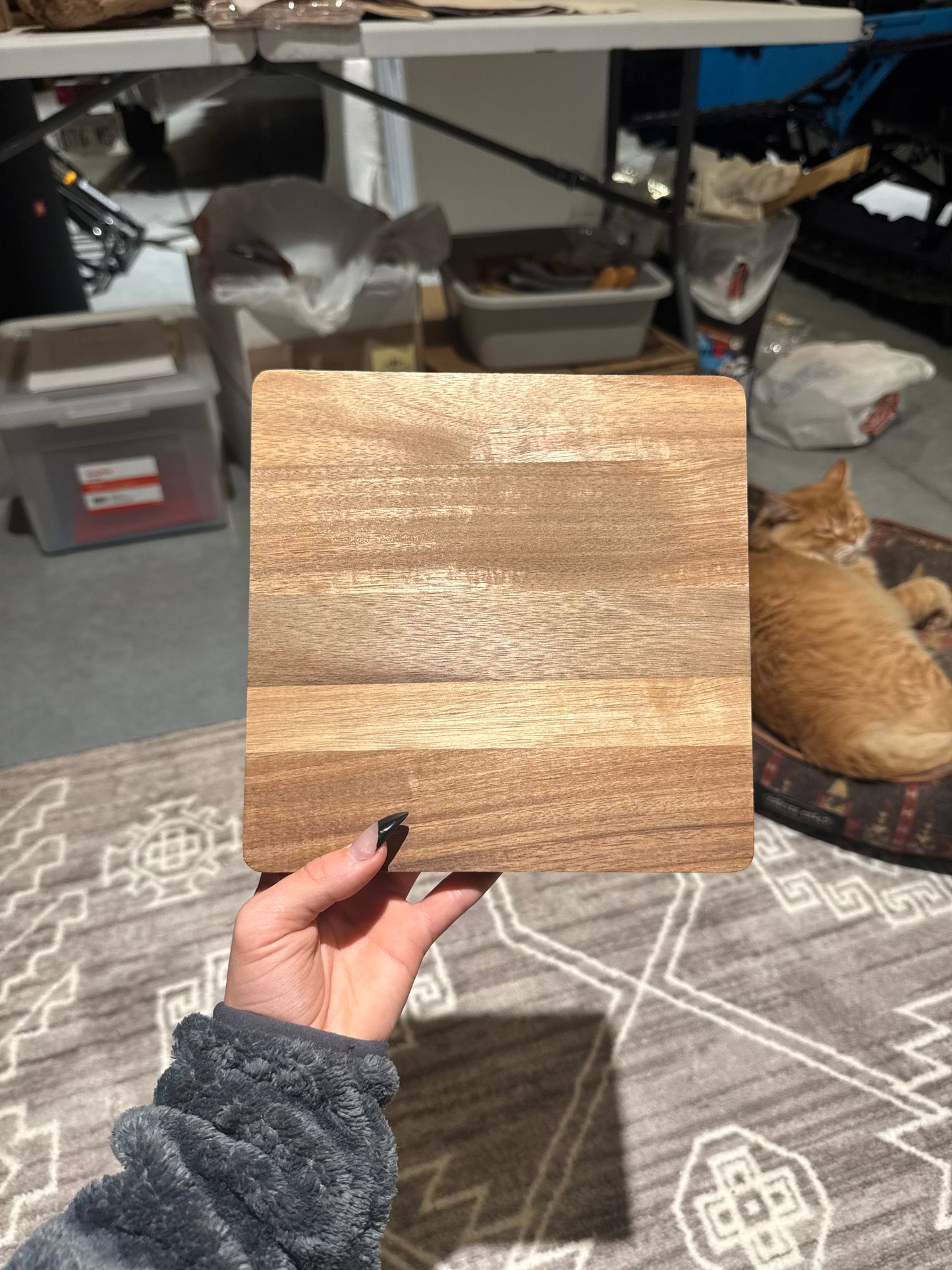 Custom wood burned design