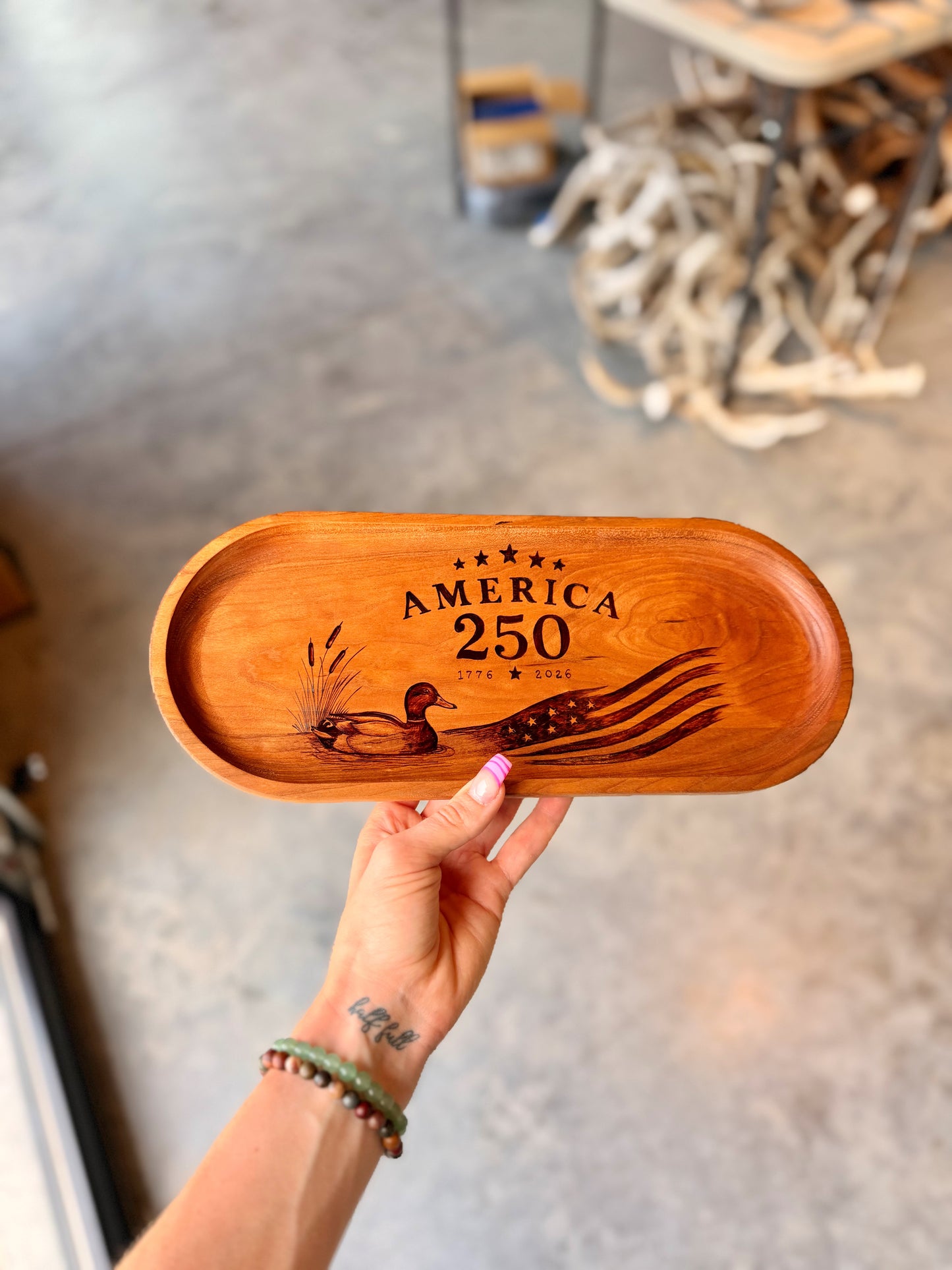 America 250 hunting-inspired tray
