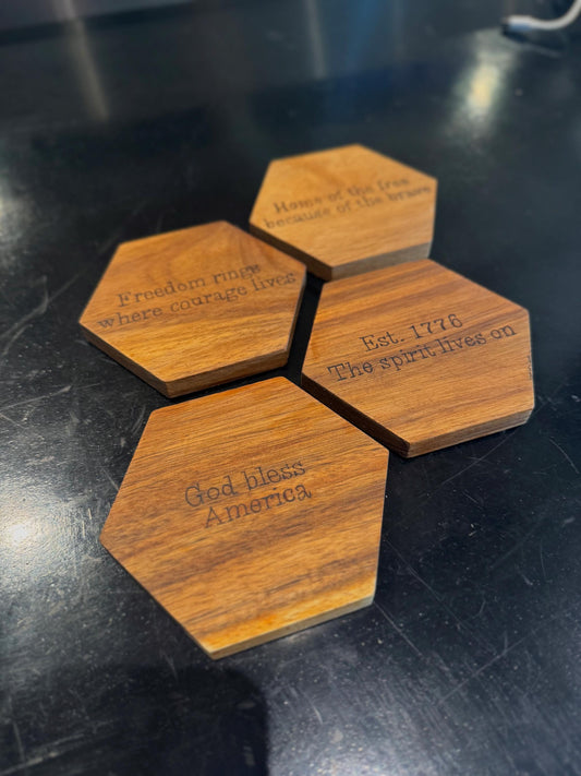 American Saying Coasters (set of 4)