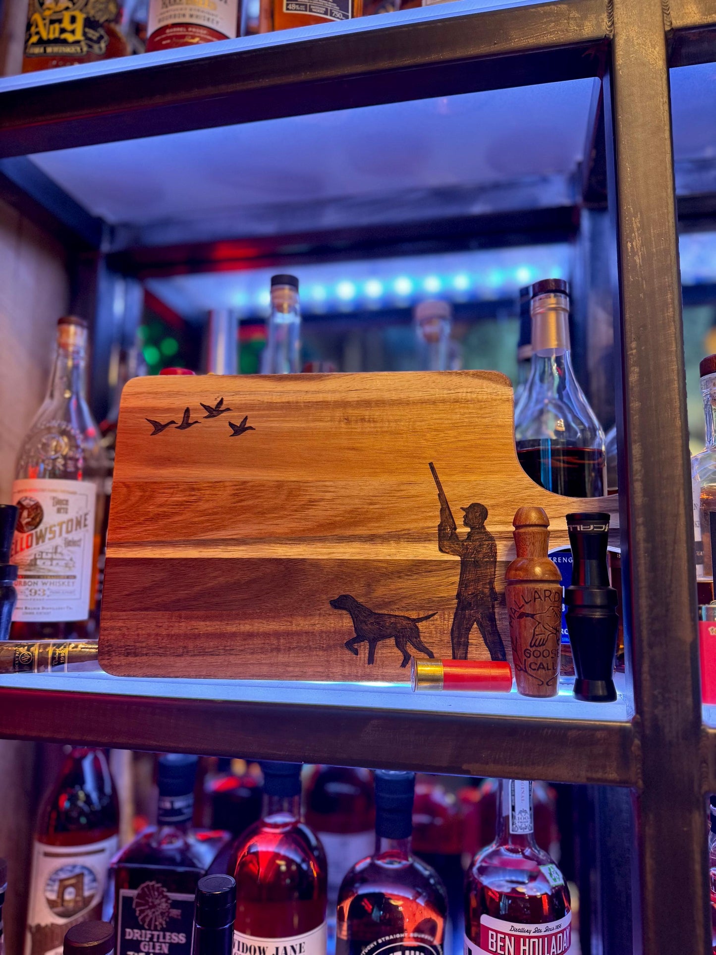 Duck hunter: wood burned cutting board