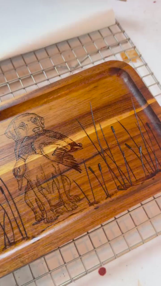 custom duck dog tray