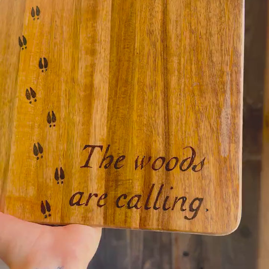 Deer hunter wood burned cutting board