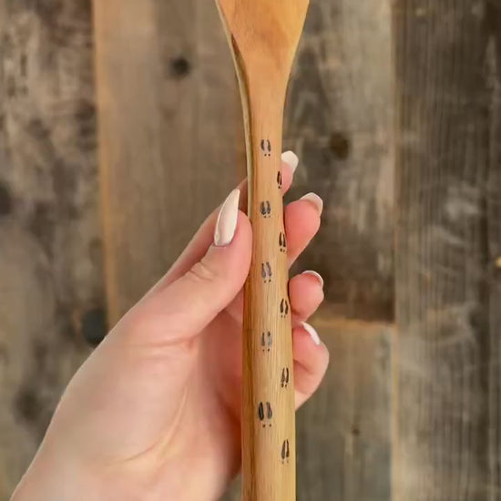 Wood burned antler spatula/CUSTOM antler spatula